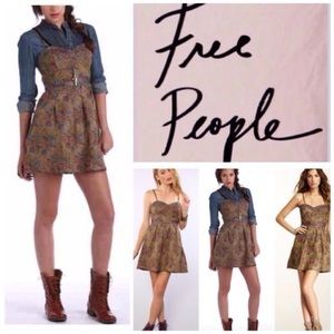 FREE PEOPLE Tapestry Bustier Mini Dress